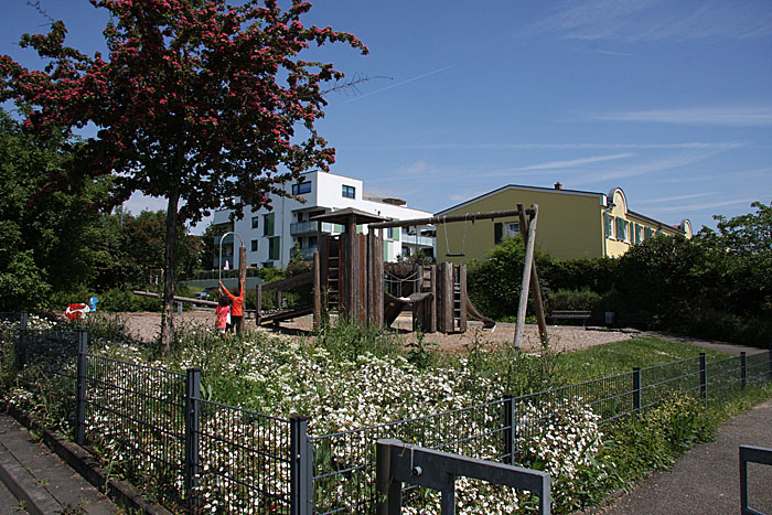 Kletterturm mit Schaukel.